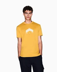 Armani Exchange - Regular fit graphic print T-shirt, Man, Yellow, Size: