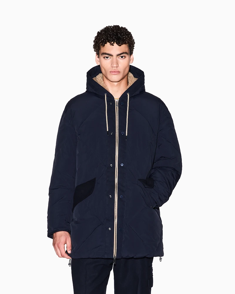 Armani Exchange - Parkas, Man, Navy Blue, Size:
