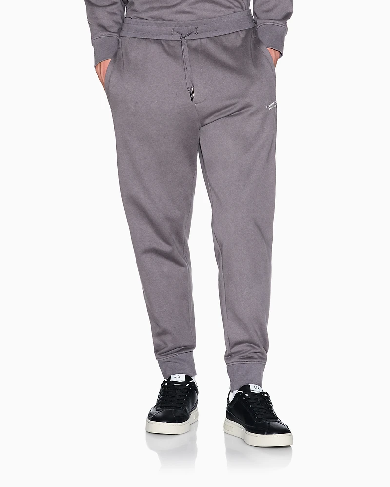 Armani Exchange - Tone Logo Jogger Pants, Man, Grey, Size:
