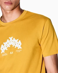 Armani Exchange - Regular fit graphic print T-shirt, Man, Yellow, Size: