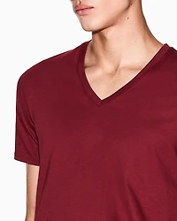 Armani Exchange - Slim fit T-shirt Pima cotton jersey, Man, Burgundy, Size: