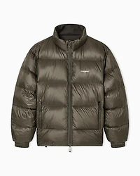 Emporio Armani - Reversible wool-blend twill down jacket , Man, Green, Size: