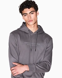 Armani Exchange - HOODED COTTON LOGO SWEATSHIRT, Man, Grey, Size: