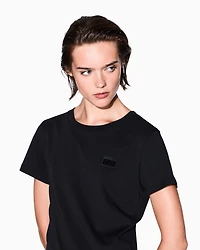 Armani Exchange - Regular Fit T-Shirts, Woman, Black, Size: