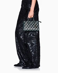Mini bag with geometric print