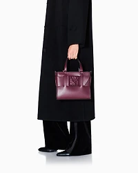 Armani Exchange - Medium tote bag with double handles and shoulder strap, Woman, Burgundy, Size: TU