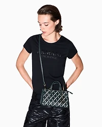 Mini bag with geometric print
