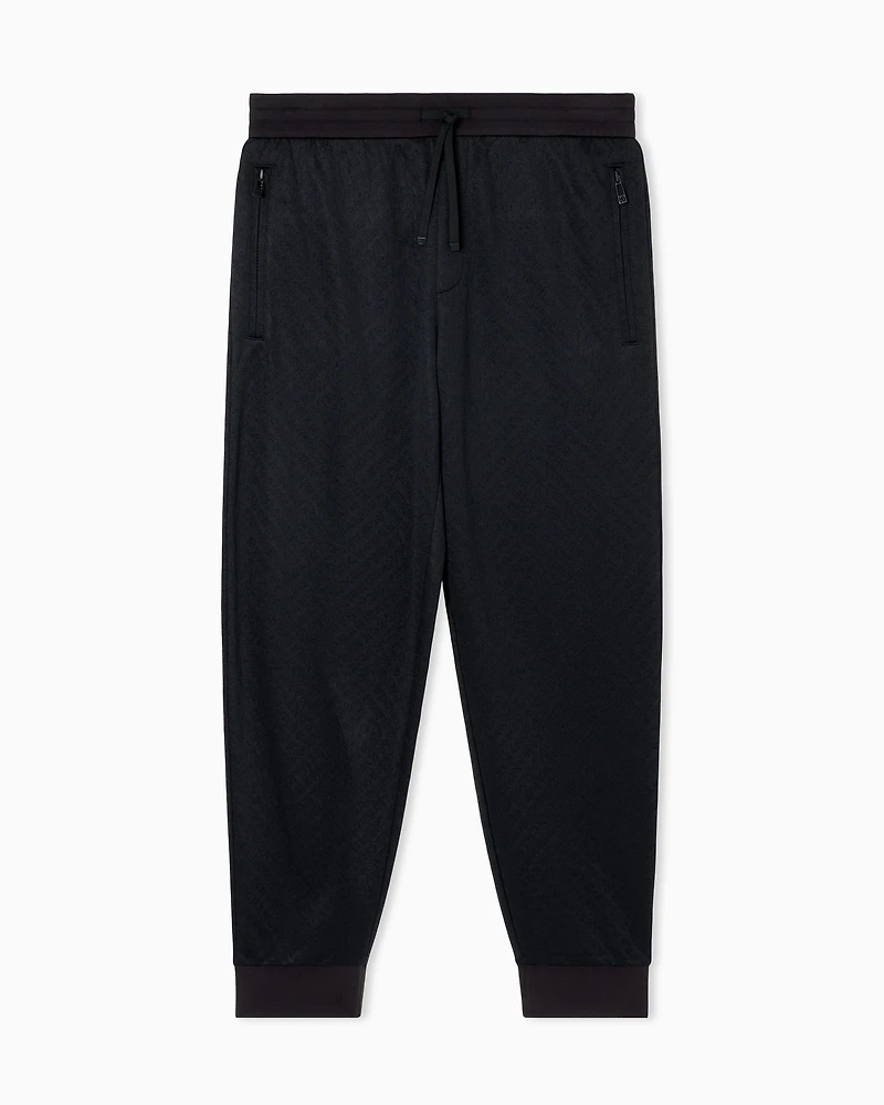 Micro-textured jogger pants