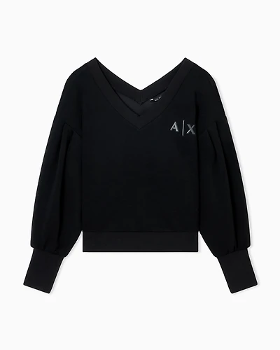 Armani Exchange - Sweatshirts without Hood, Woman, Black, Size: