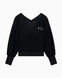 Armani Exchange - Sweatshirts without Hood, Woman, Black, Size: