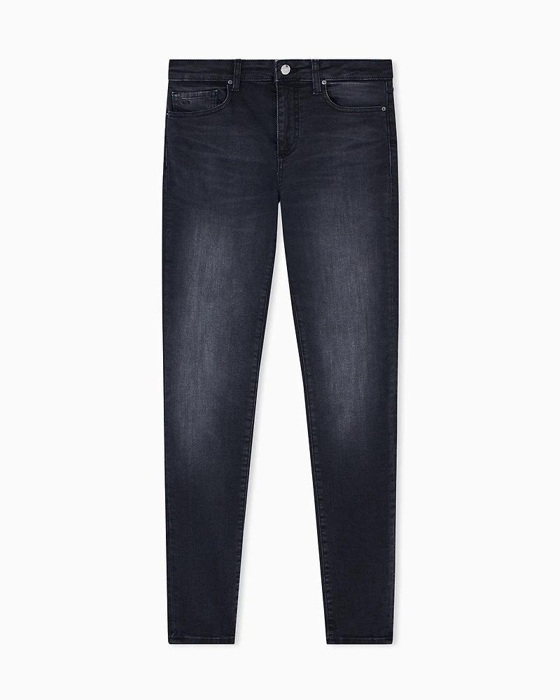 Armani Exchange - Super skinny used effect jeans, Woman, Black, Size: