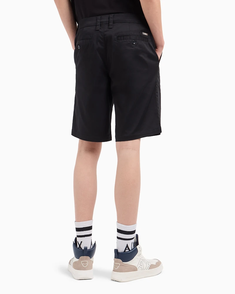 Bermuda shorts satin stretch fabric