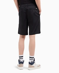 Bermuda shorts satin stretch fabric