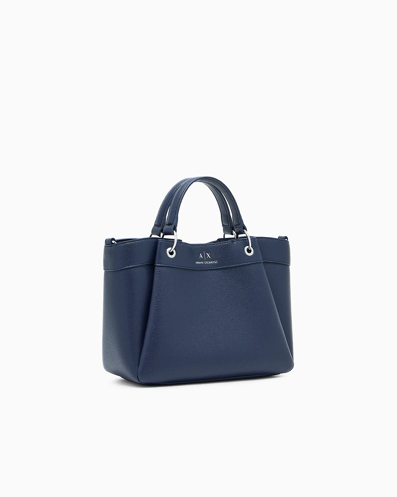 Armani Exchange - Medium handbag with degradè shoulder strap, Woman, Navy Blue, Size: TU