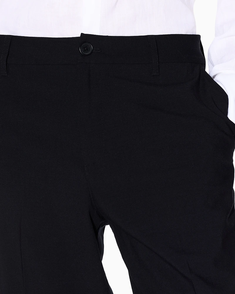 Armani Exchange - Chino trousers flowing fabric, Man, Black, Size: