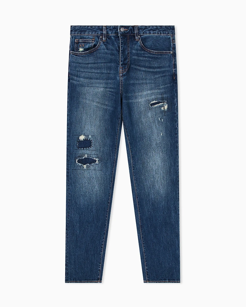 Armani Exchange - Slim fit jeans stretch denim, Man, Blue, Size: