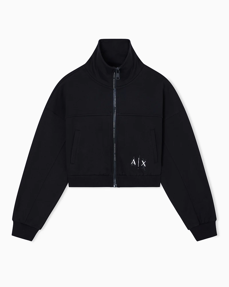 Armani Exchange - Zip-Up Sweatshirts, Woman, Black, Size:
