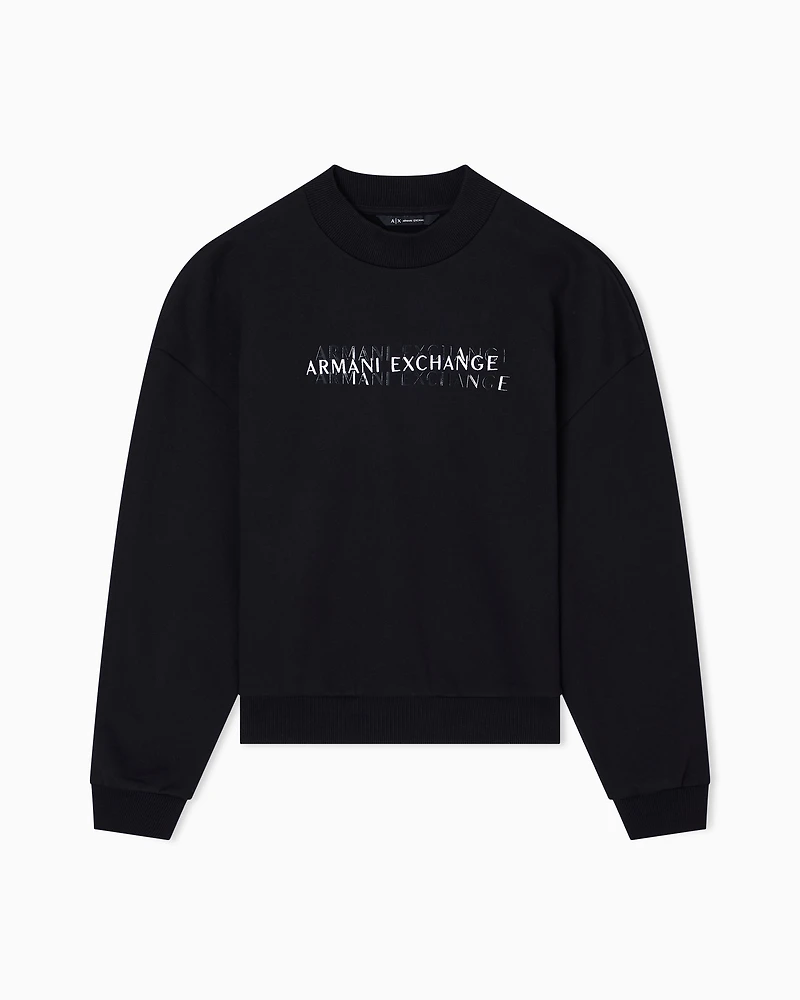 Armani Exchange - Sweatshirts without Hood, Woman, Black, Size: