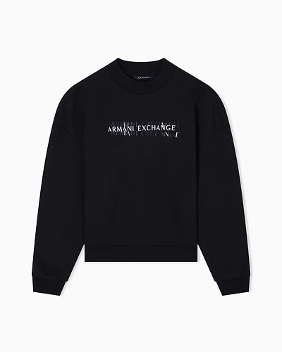 Armani Exchange - Sweatshirts without Hood, Woman, Black, Size: S