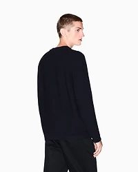 Ribbed crew neck sweater