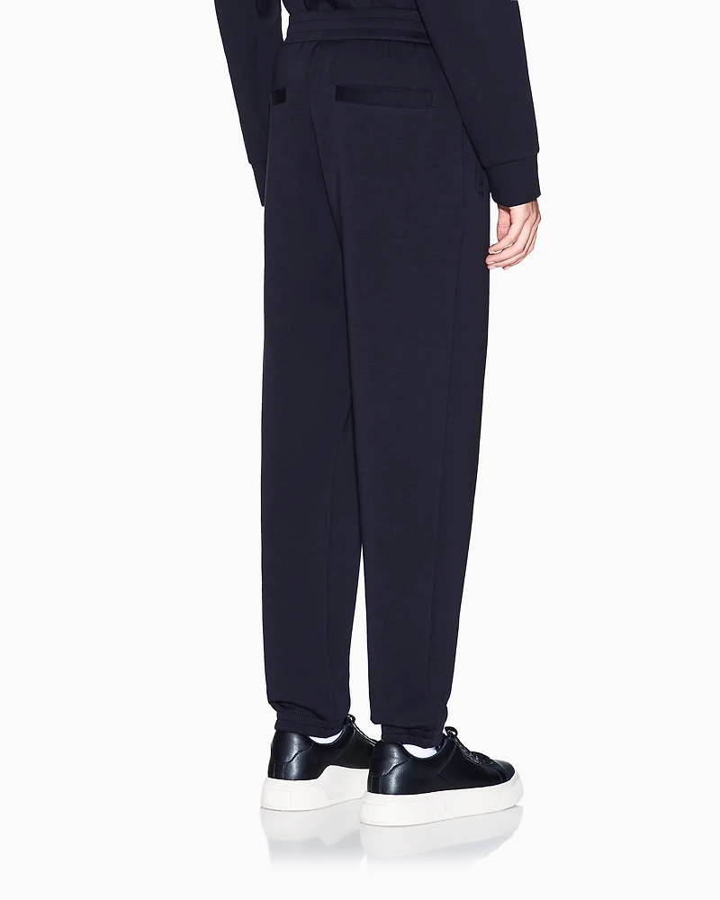 Armani Exchange - COTTON BLEND JOGGER SWEATPANTS WITH LOGO, Man, Navy_blue, Size:
