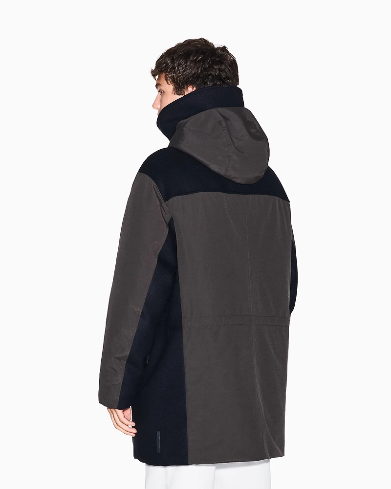 Oversized parka with hood