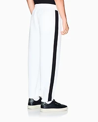 Armani Exchange - Jogger Pants Logo Stripes, Man, White, Size:
