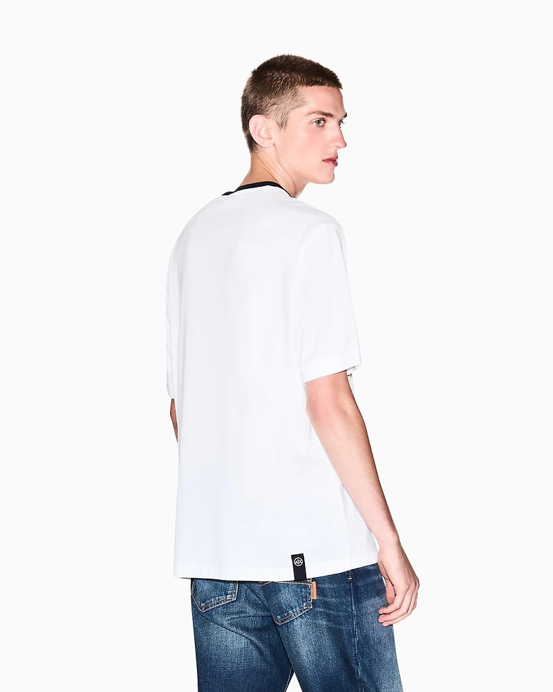 Armani Exchange - Regular fit T-shirt with print, Man, White, Size: