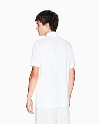 Armani Exchange - Regular fit cotton polo with logo, Man, White, Size: