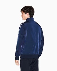 Armani Exchange - Full zip jacket with contrasting bands, Man, Blue, Size: