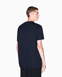 Armani Exchange - Regular fit graphic print T-shirt, Man, Navy Blue, Size: