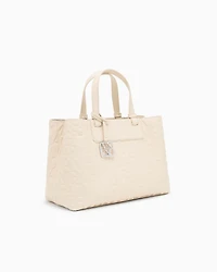 Armani Exchange - Handbag with allover logo, Woman, Beige, Size: TU