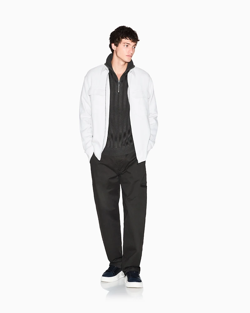 High-neck sweater with zip