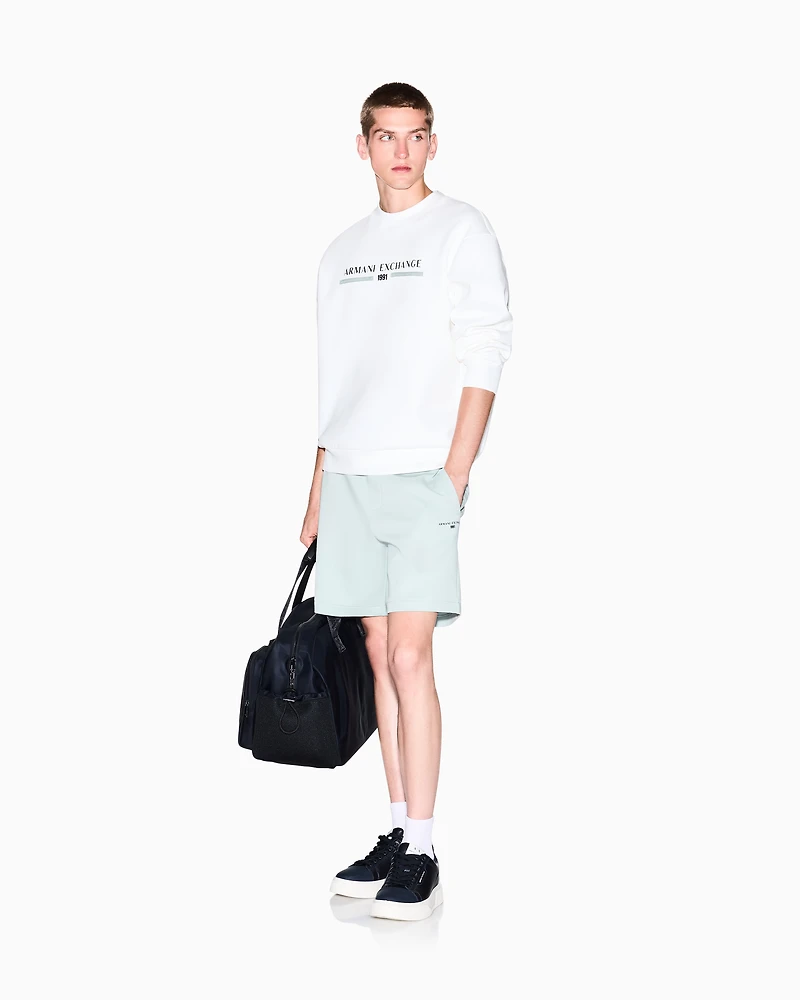Armani Exchange - Crewneck sweatshirt with logo, Man, White, Size: