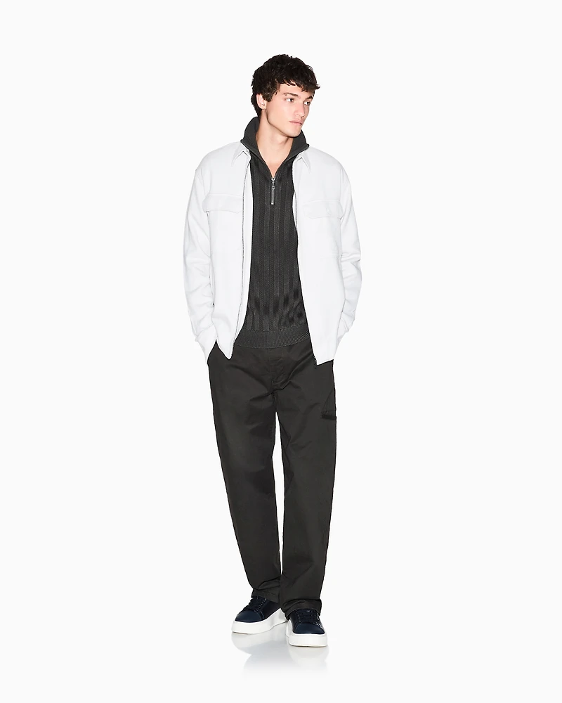 Boxy shirt with zip
