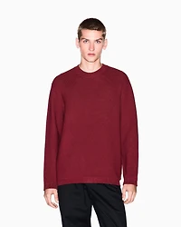 Ribbed crew neck sweater