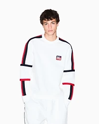 Armani Exchange - Sweatshirt with contrasting bands, Man, White, Size: M