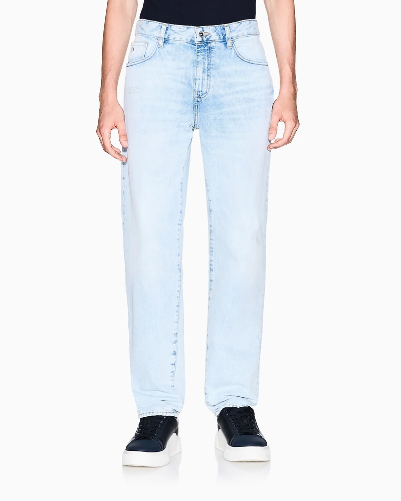 Armani Exchange - Slim Fit Denim Jeans, Man, Blue, Size: