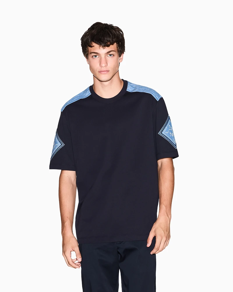 Armani Exchange - Regular Fit T-Shirts, Man, Navy_blue, Size: