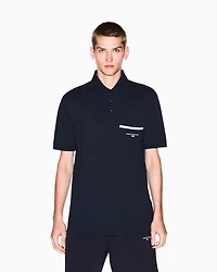 Regular pique polo shirt with pocket