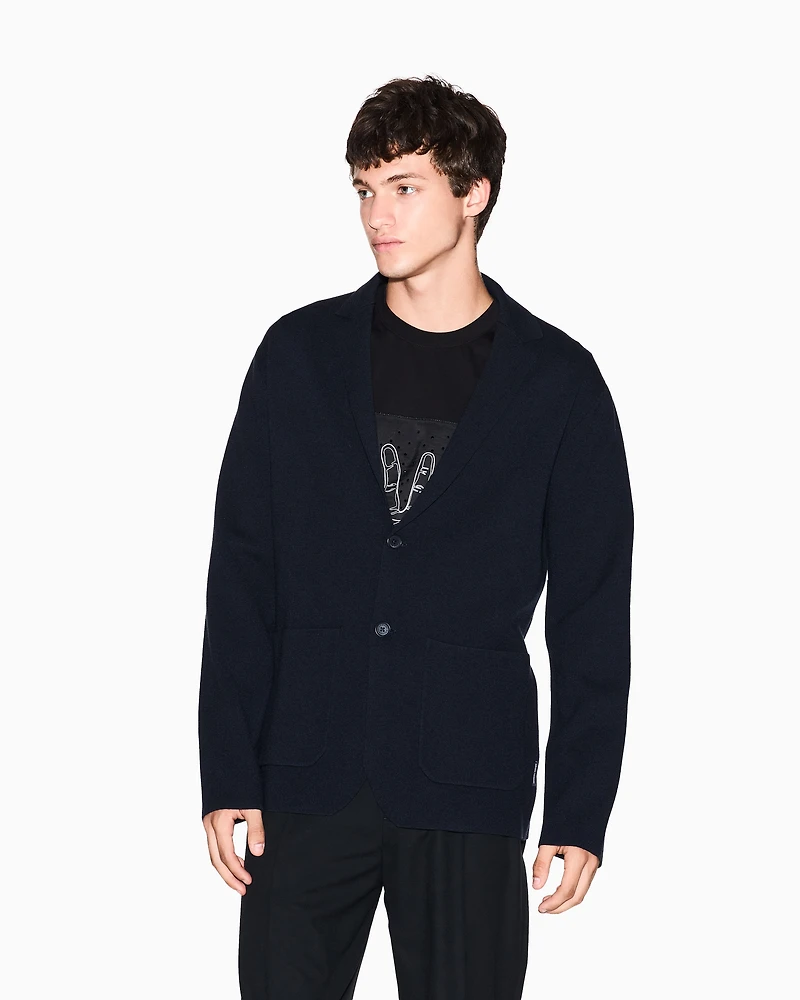 Armani Exchange - Casual Jackets, Man, Navy_blue, Size: