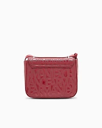 Shoulder bag with allover logo motif