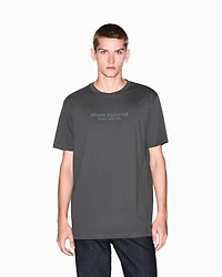Armani Exchange - Regular fit T-shirt with logo, Man, Green, Size: