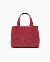 Armani Exchange - Tote bag with allover logo motif, Woman, Red, Size: TU