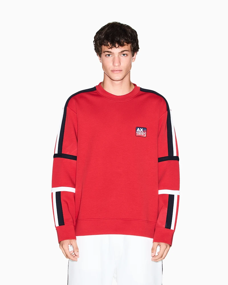 Sweatshirt with contrasting bands