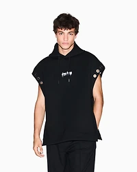 Armani Exchange - Short-sleeved hooded sweatshirt, Man, Black, Size: