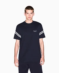 Armani Exchange - Regular fit T-shirt with contrasting piping, Man, Navy Blue, Size: