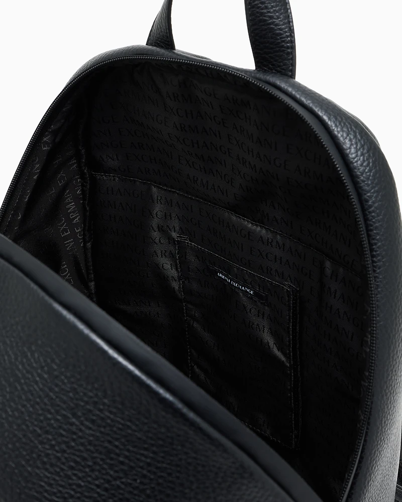 Backpack with embossed logo