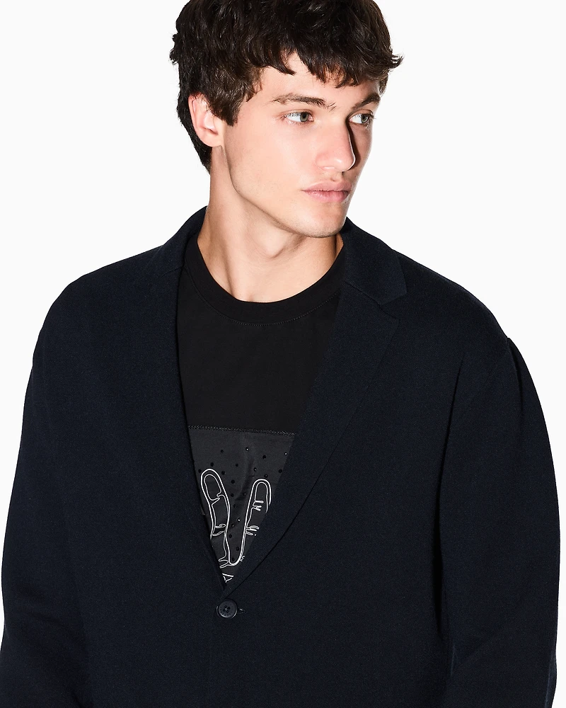 Armani Exchange - Casual Jackets, Man, Navy_blue, Size: