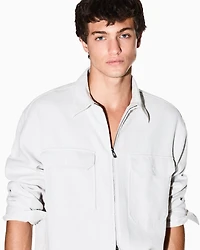Boxy shirt with zip